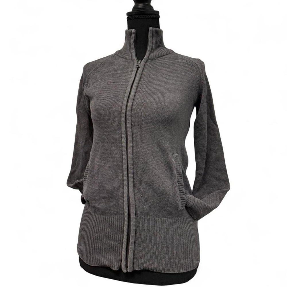 Zara Women's Gray Zip-Up Cardigan